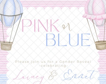 Pink or Blue Gender Reveal Invitation