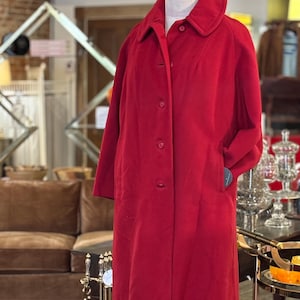 Vintage Roter Wollmantel