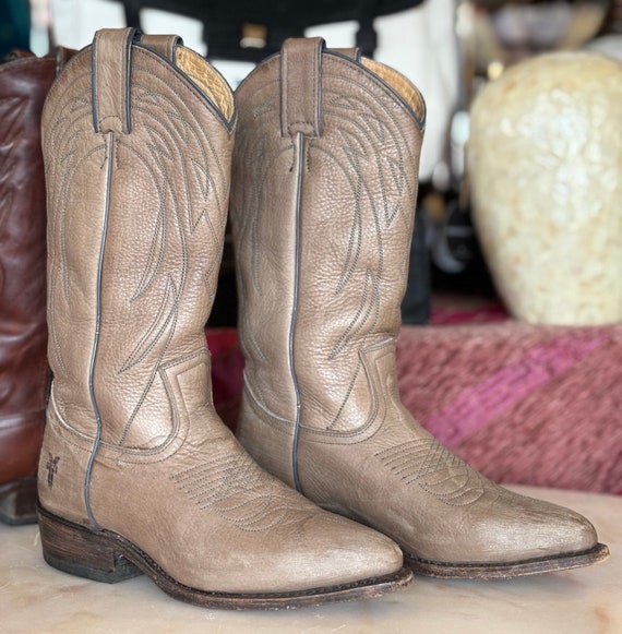 Frye brand leather cowboy boots
