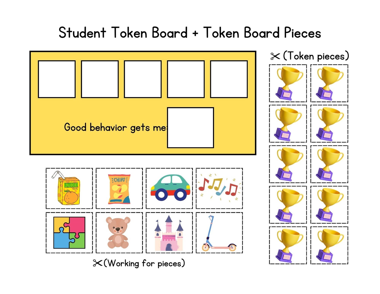 Reward Chart | Behavior Chart | Visual Aid | Early Intervention | Home ...