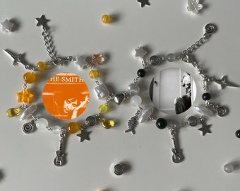 Smiths & Deftones matching bracelets | friendship bracelet | Y2K | orange and black bracelet | music bracelet | gift for him or her