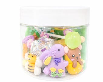Easter Play dough Jars, Bunny, Carrot, lollipop,bees,party favours,birthday,parties