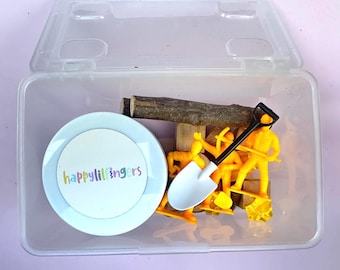 Construction Play Dough Kit: Sensory Bin, Toddler Gift