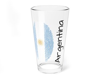 Vaso de cerveza transparente con la bandera de Argentina, 16 oz, jarra de cerveza, cerveza negra, cerveza negra