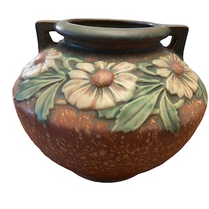Large Roseville DAHLROSE Pottery Jardiniere Planter 6-1/4&quot; Tall x approx 8&quot; Wide, #614-6?, No label