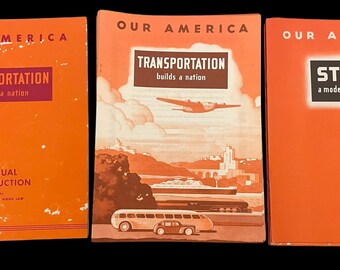 OUR AMERICA Education Booklets Distributed by the Coca Cola Co. 1940's, One Teachers Guide