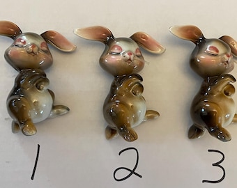 CHOICE of 3: PY Japan Fine Bone China Rabbit/Bunny Figurines, Rare! READ!