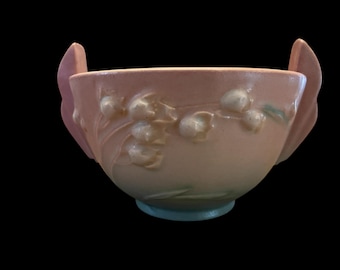 Roseville PRIMROSE #766-8 Pottery Vase, 8-1/2" Tall x 9" wide