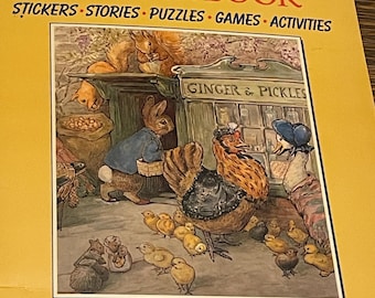Vintage The World of Peter Rabbit Sticker and Activity Book, 9" x 12-1/2"