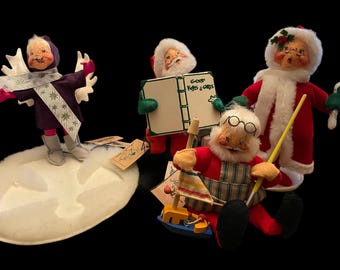 CHOICE: Annalee Christmas Dolls, Most with tags attached...READ!