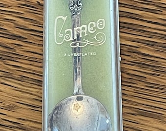 Vintage Silverplate Alaska Souvenir Spoon by Cameo in original case/box