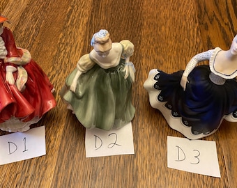 CHOICE...Vintage Royal Doulton Porcelain Figurines, Top of the Hill/Fair Lady/Lisa, each approx 5" x 7" tall