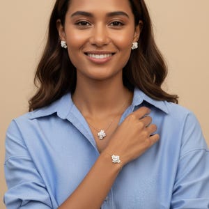 Pulseiras de Madrepérola Quatro Flores
