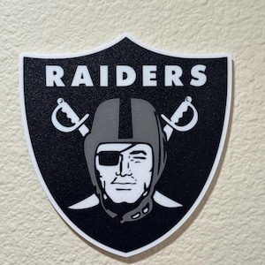 Las Vegas Raiders 3D Printed Logo Sign – Bold Decor for the Ultimate Fan