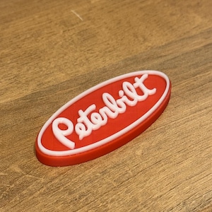 Peterbilt Logo Magnet — Custom Truck Enthusiast Decor — 3D-Printed Tool Box Magnet Decor