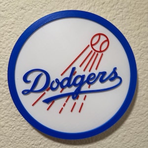 LA Dodgers Sign — Garage Decor — 3D Printed Sign — Great For Any Baseball Fan