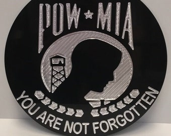 POW Prisoner of War Metal Aluminum Sign Engraved CNC Metal Art 11"