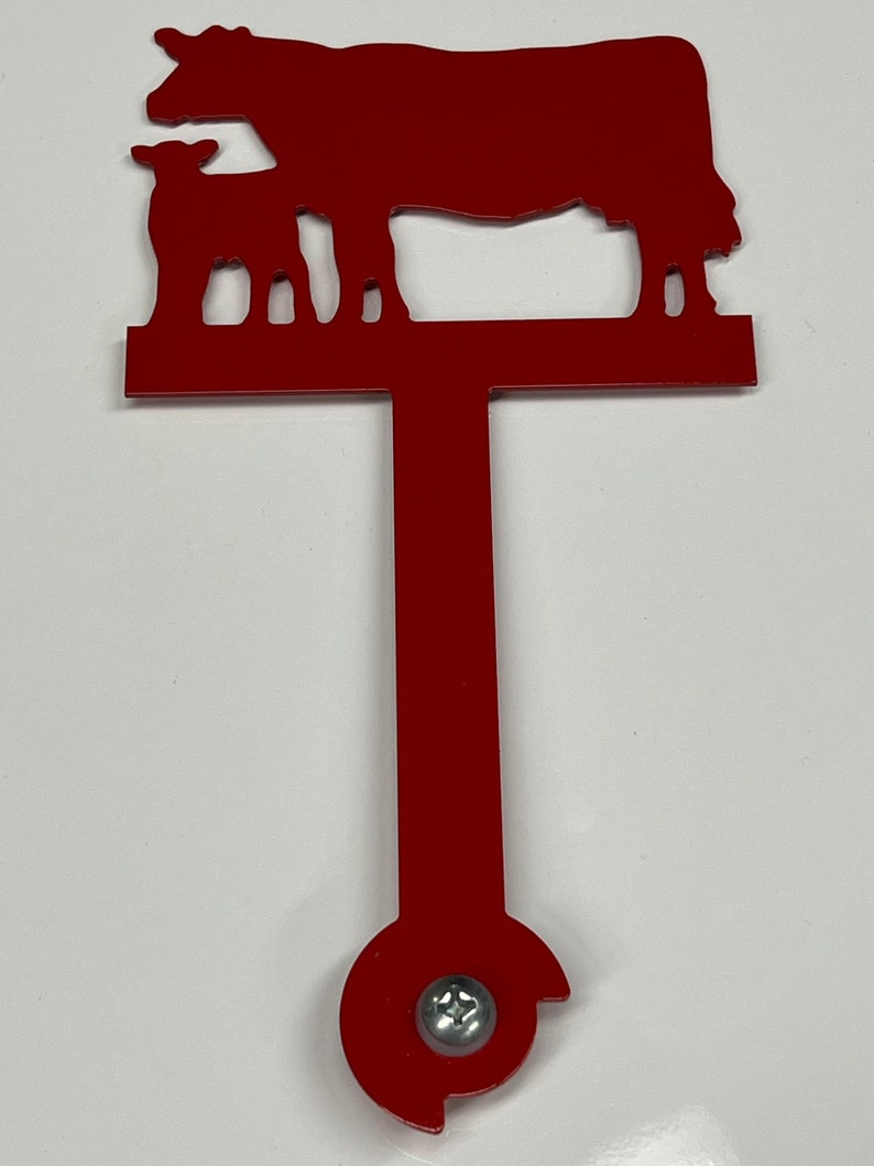 Cow Metal Mailbox Flag Aluminum Art Hardware and Instructions Included image 1