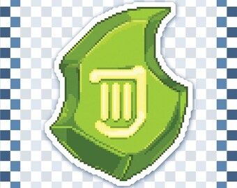 Bard Job Stone Sticker FFXIV-Inspired Water Resistant Pixel Art Decal