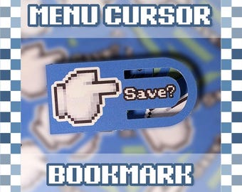 Menu Cursor Bookmark Sturdy Laminated Page Saver for Books and Journals