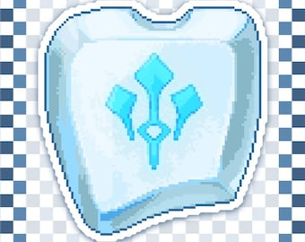 Sage Job Stone Sticker FFXIV-Inspired Water Resistant Pixel Art Decal