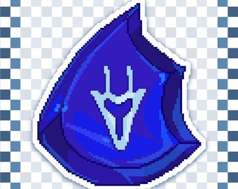 Dragoon Job Stone Sticker FFXIV-Inspired Water Resistant Pixel Art Decal