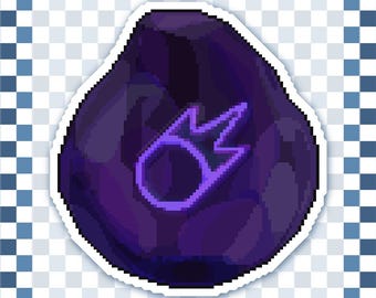 Black Mage Job Stone Sticker FFXIV-Inspired Water Resistant Pixel Art Decal