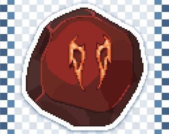 Viper Job Stone Sticker FFXIV-Inspired Water Resistant Pixel Art Decal