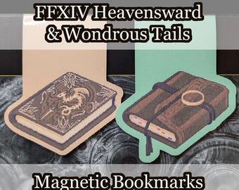 FFXIV-Inspired Magnetic Bookmark Water Resistant Pixel Art Page Saver for Reading and Journaling
