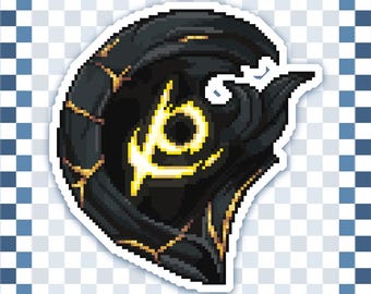 Reaper Job Stone Sticker FFXIV-Inspired Water Resistant Pixel Art Decal