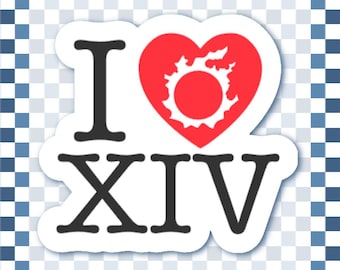 I (heart) XIV Sticker Final Fantasy XIV-inspired Parody Decal