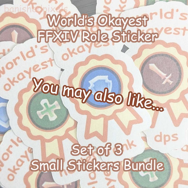 World's Okayest Role Pin Ffxiv-inspired Acrylic Enamel Badge - Etsy