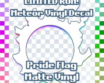 LIMITED RUN! Rainbow Pride FFXIV Meteor Vinyl Decal Waterproof Indoor Outdoor Sticker