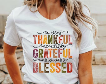 感謝のグラフィックTシャツ：感謝、祝福、ポジティブな雰囲気