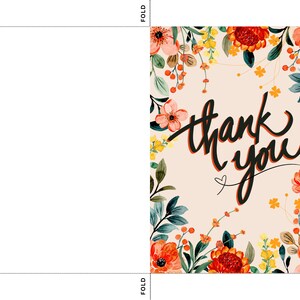 Thank You Card Template, Thank You Card Printable, Thank You Card ...