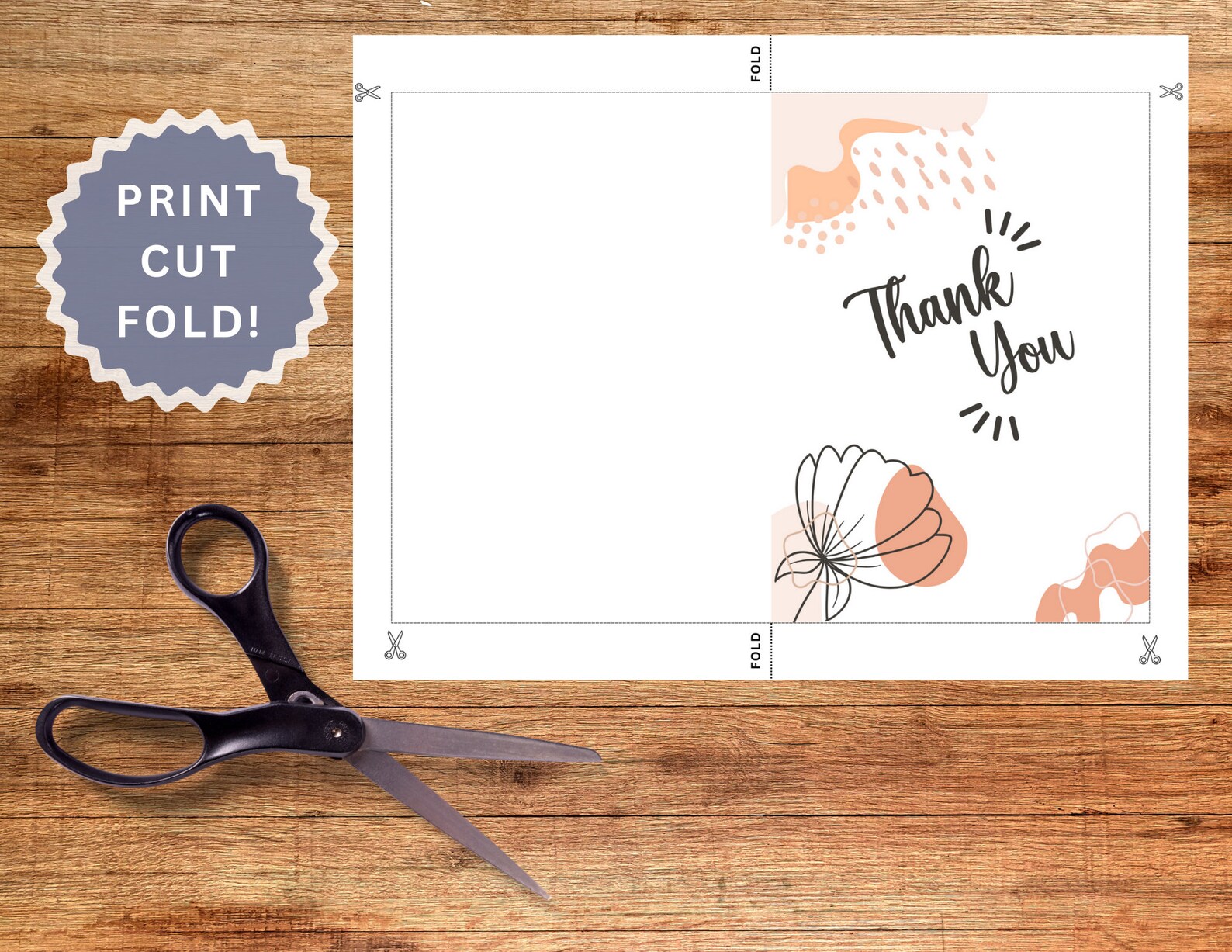 Thank You Card Template, Thank You Card Printable, Thank You Card ...