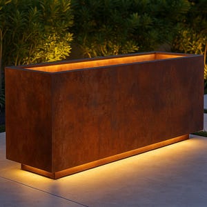 Rectangular Steel Planter Box – Modern Outdoor Garden Decor