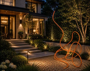 Escultura Modular Elementa™ - / Arte moderno de acero para jardín / Escultura paisajística personalizable / Decoración contemporánea para patio
