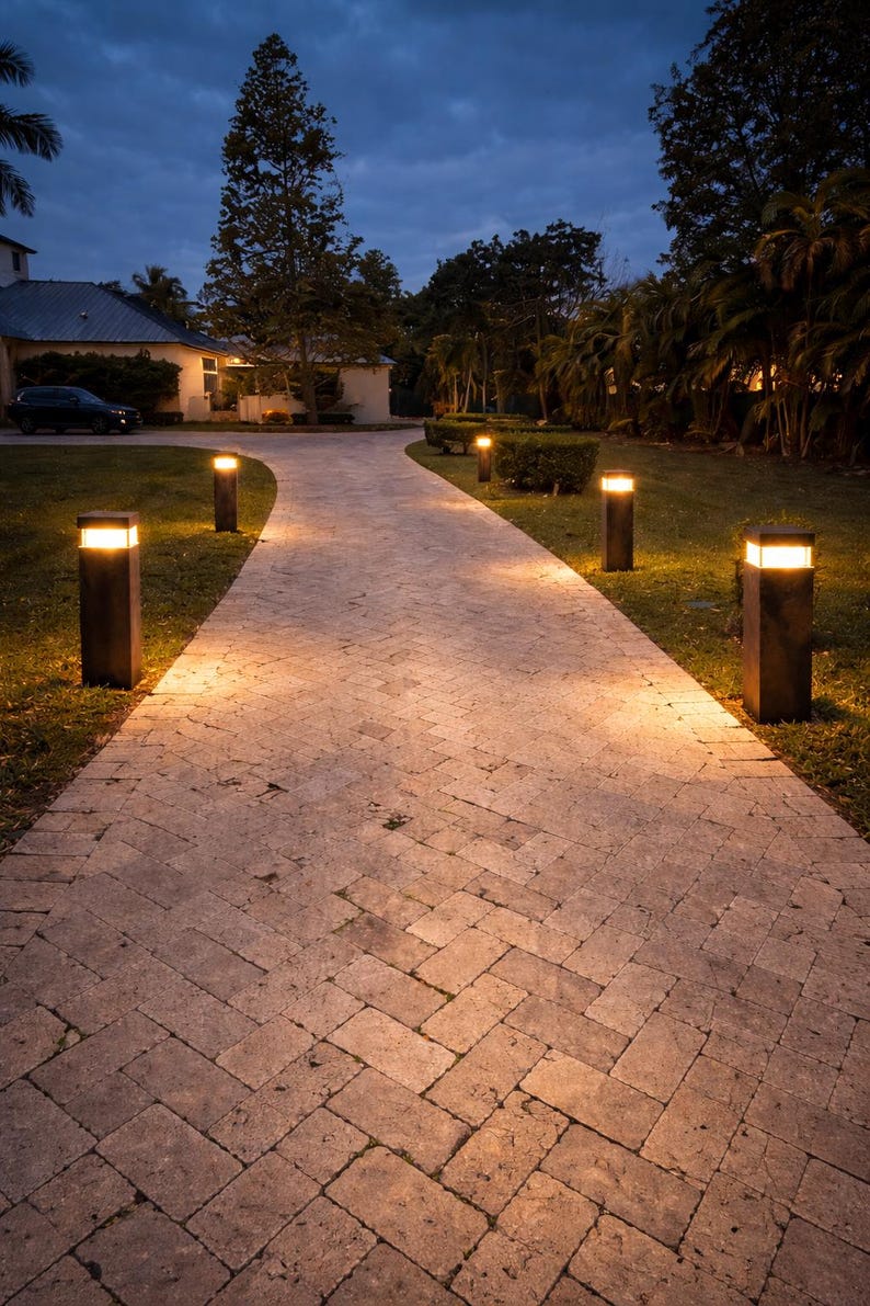 Path Bollard Modern Steel Path Light – Floating LED Bollard for Entryways & Gardens ...