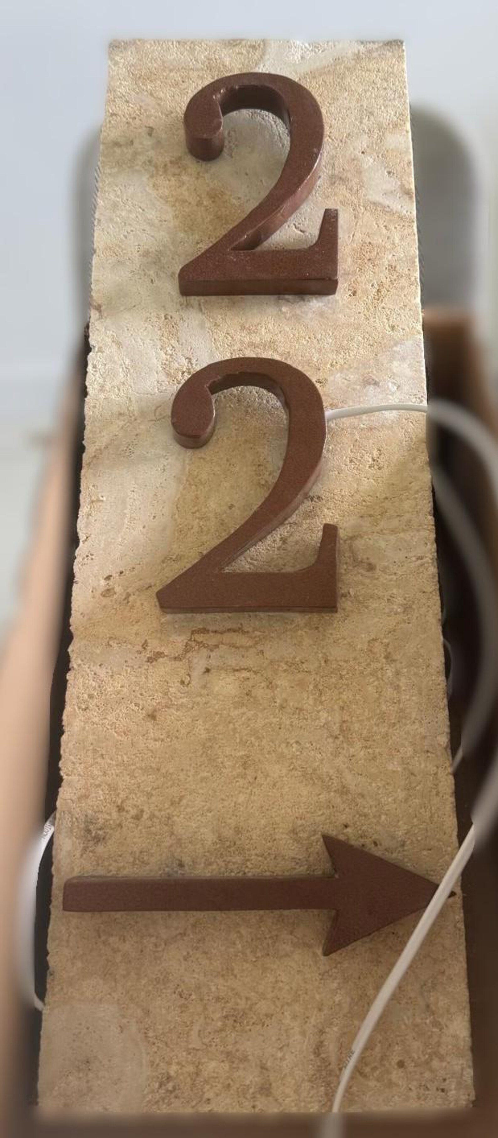 Shape Address Illuminated Stone Address L-shape Corner With Steel House Numbers - Etsy