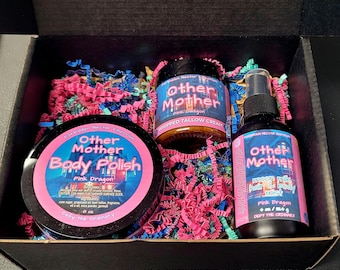 Griezelige horror cadeaubox | Sinister Secrets zelfverzorgingscollectie | Goth huidverzorgingsset | Slagroom met talg, suikerscrub en bodyspray