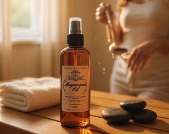 Pure Magnesium Oil Spray - Calming - Natural & Organic - Sore Muscles - Deep Sleep - Massage - Apothecary Remedies