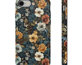 Floral Phone Case: Shockproof TPU Liner, Wireless Charging
