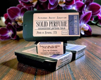 Solid Perfume - handmade organic fragrance concentrated balm , natural ingredients