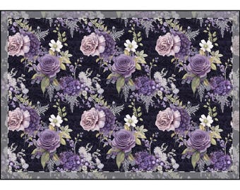 Floral Plush Blanket: Elegant Home Decor Throw, Cozy Gift