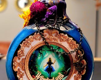Wonderland Toverdrankfles | Sensorische Fles | Speelse Woondecoratie | Leuk | Sprankelend Alice in Wonderland-thema