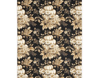 Moody Floral Velveteen Throw Blanket: Boho Farmhouse Fall Decor