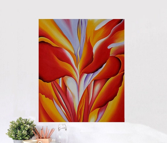 絵画 cana Red Canna Painting by Georgia O'keefe, Modernist Art Print - Etsy