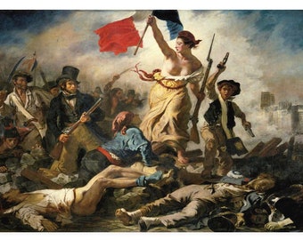 強運、に導く、絵画 強運、に導く、絵画 民衆を率いる自由の女神／ドラクロア