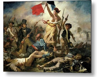 強運、に導く、絵画 ルーブル美術館に展示されているウジェーヌ・ドラクロワの「民衆を導く